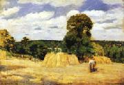 The Harvest at Montfoucault Camille Pissarro